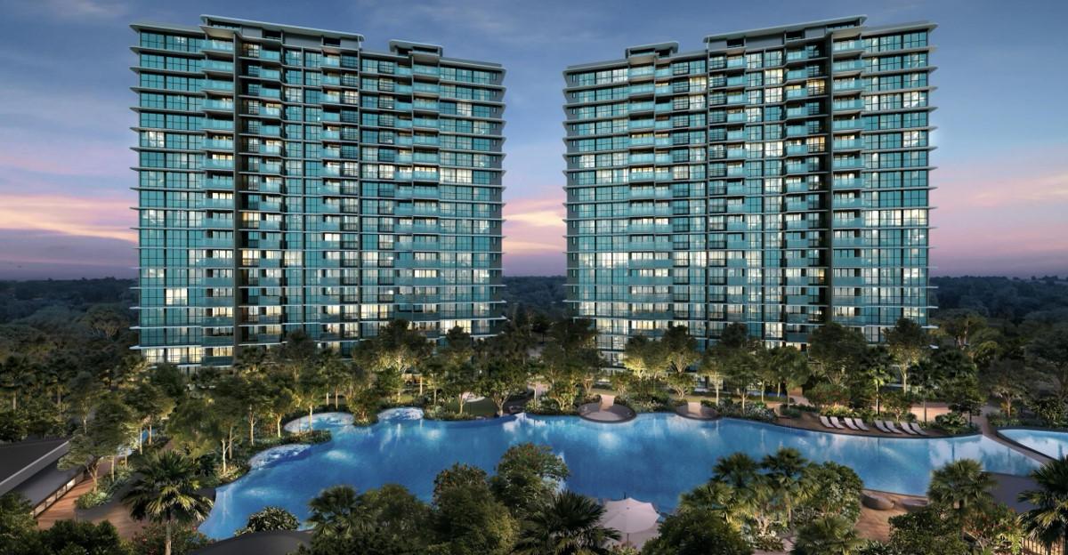 Chuan Park condo towers and pool, artist's impression