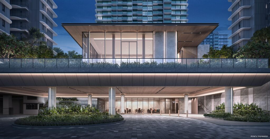 Chuan Park condo clubhouse and arrival area, artist's impression