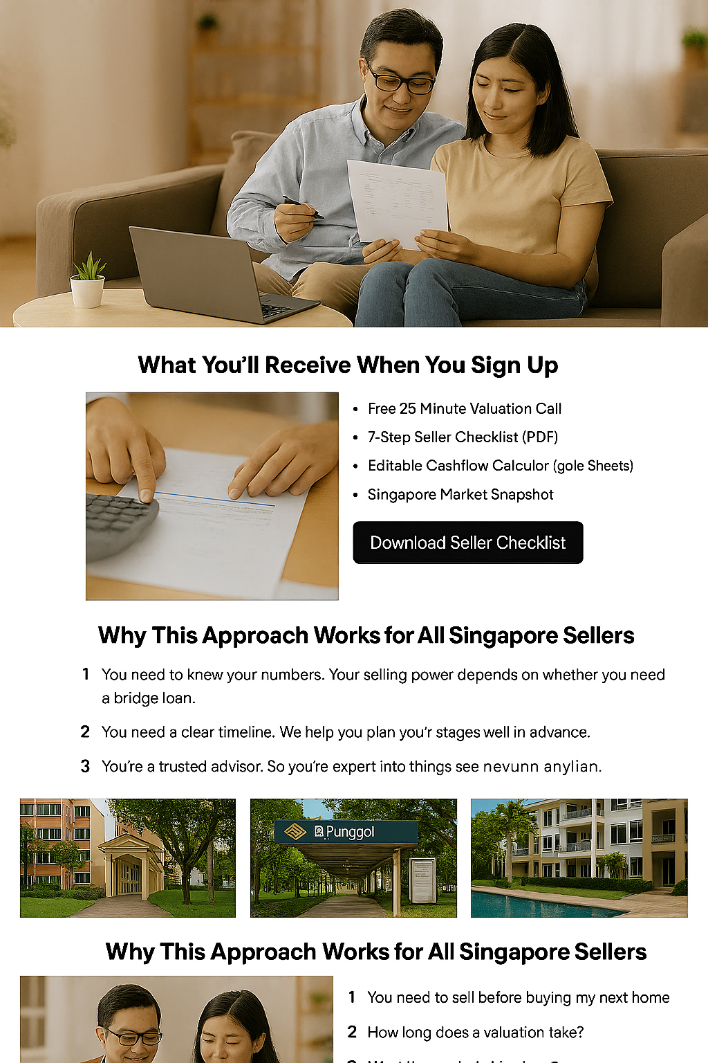 Hands pointing at financial document with calculator